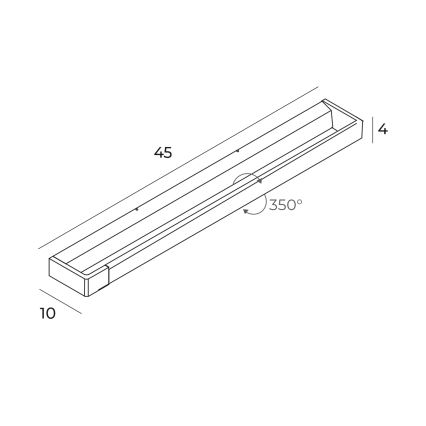 MAXLIGHT W0306 - Applique murale salle de bain FLINK LED/12W/230V 45 cm IP44 blanc