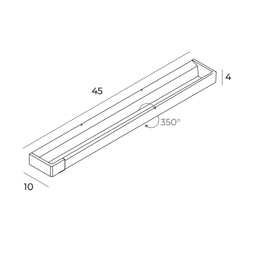 MAXLIGHT W0306 - Applique murale salle de bain FLINK LED/12W/230V 45 cm IP44 blanc