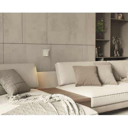 MAXLIGHT W0373 - Spot mural avec charge sans fil LOFER LED/7W/230V blanc