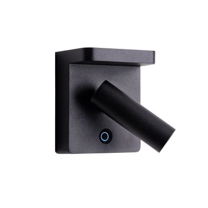 MAXLIGHT W0374 - Spot mural avec charge sans fil LOFER LED/7W/230V noir