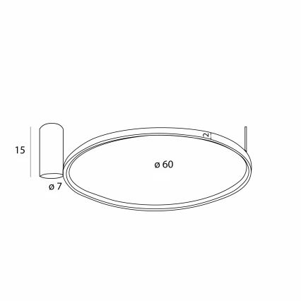 MAXLIGHT W0435 - Plafonnier LED pour salle de bains VISUAL LED/22W/230V Ø 60 cm IP44 noir