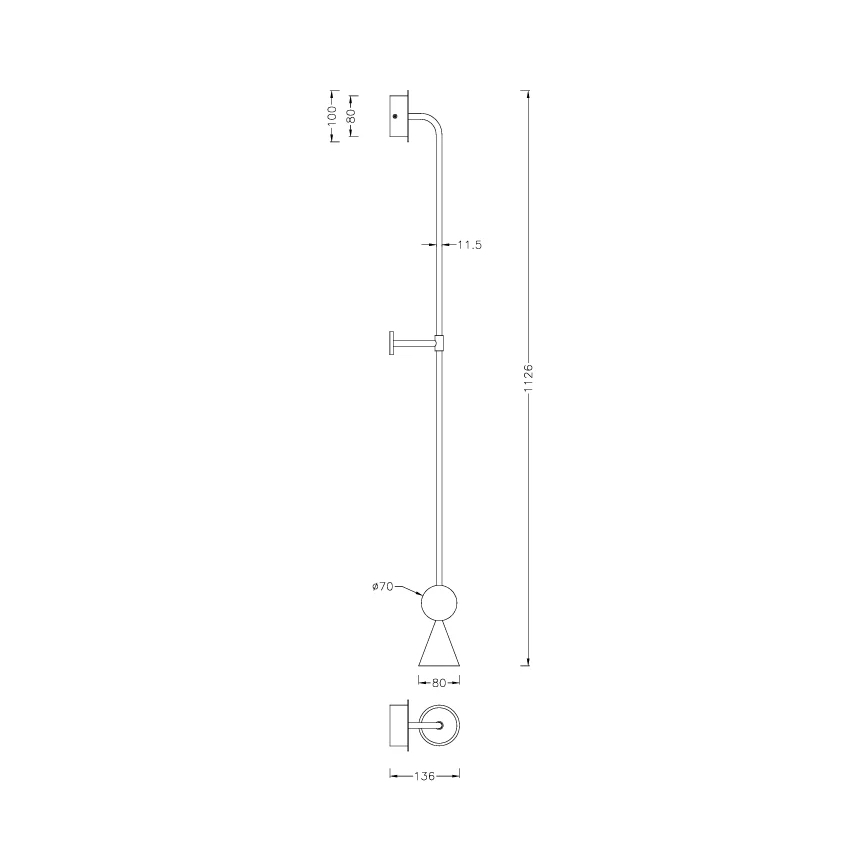 MAXLIGHT W0446 - Applique murale LED BINGO LED/8W/230V IRC 92 noire/verte