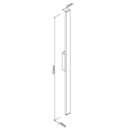 MAXLIGHT W0461 - Applique murale d'extérieur LED PREDAZZO LED/20W/230V CRI 93 IP65 noire