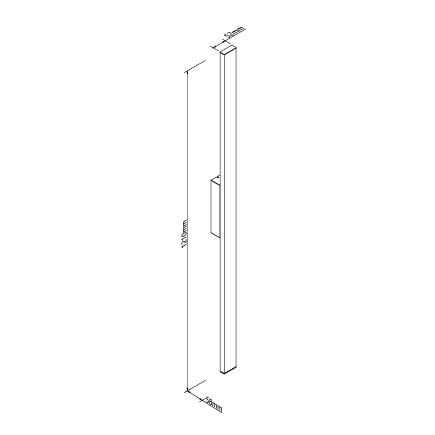 MAXLIGHT W0461 - Applique murale d'extérieur LED PREDAZZO LED/20W/230V CRI 93 IP65 noire