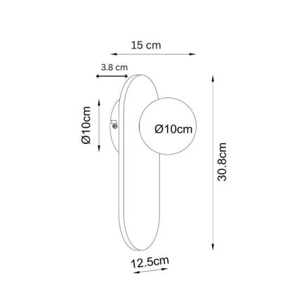 MAXLIGHT W0476 - Applique murale POINT 1xG9/7W/230V brune