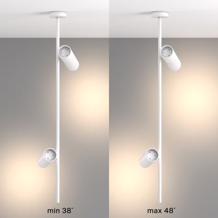 Maytoni C021CL-02W - Suspension avec tige ELTI 2xGU10/50W/230V blanc