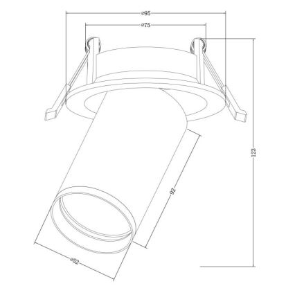 Maytoni C048CL-U-1WS - Spot encastrable FOCUS 1xGU10/10W/230V chrome brillant