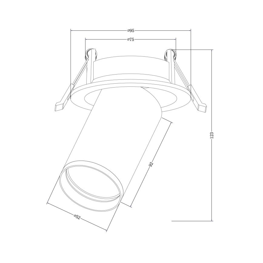 Maytoni C048CL-U-1WS - Spot encastrable FOCUS 1xGU10/10W/230V chrome brillant