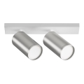 Maytoni C051CL-U-2WS - Spot FOCUS 2xGU10/10W/230V chrome mat/blanc