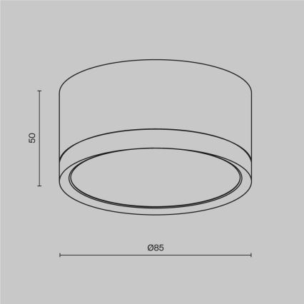 Maytoni C086CL-GX53-SRD-BG - Spot HOOP 1xGX53/15W/230V noir/doré