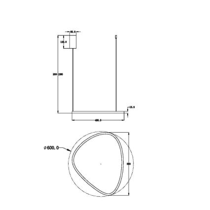 Maytoni MOD072PL-L28BS3K1 - Suspension filaire GLINT LED/24W/230V doré