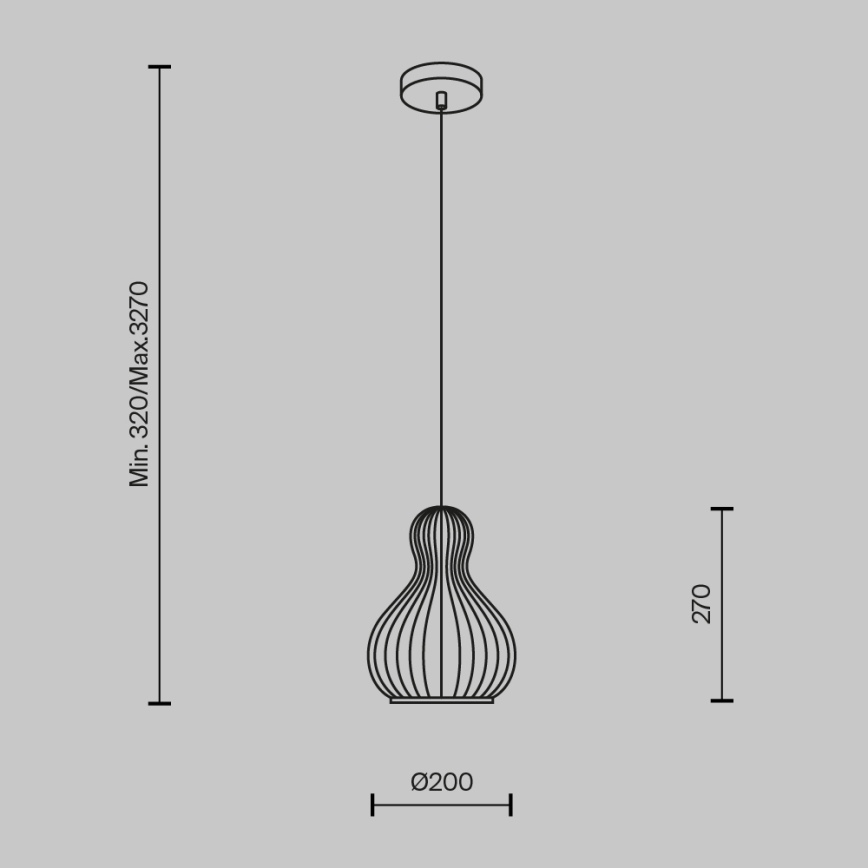 Maytoni MOD192PL-01W - Suspension filaire ROOTS 1xE27/40W/230V d. 20 cm beige