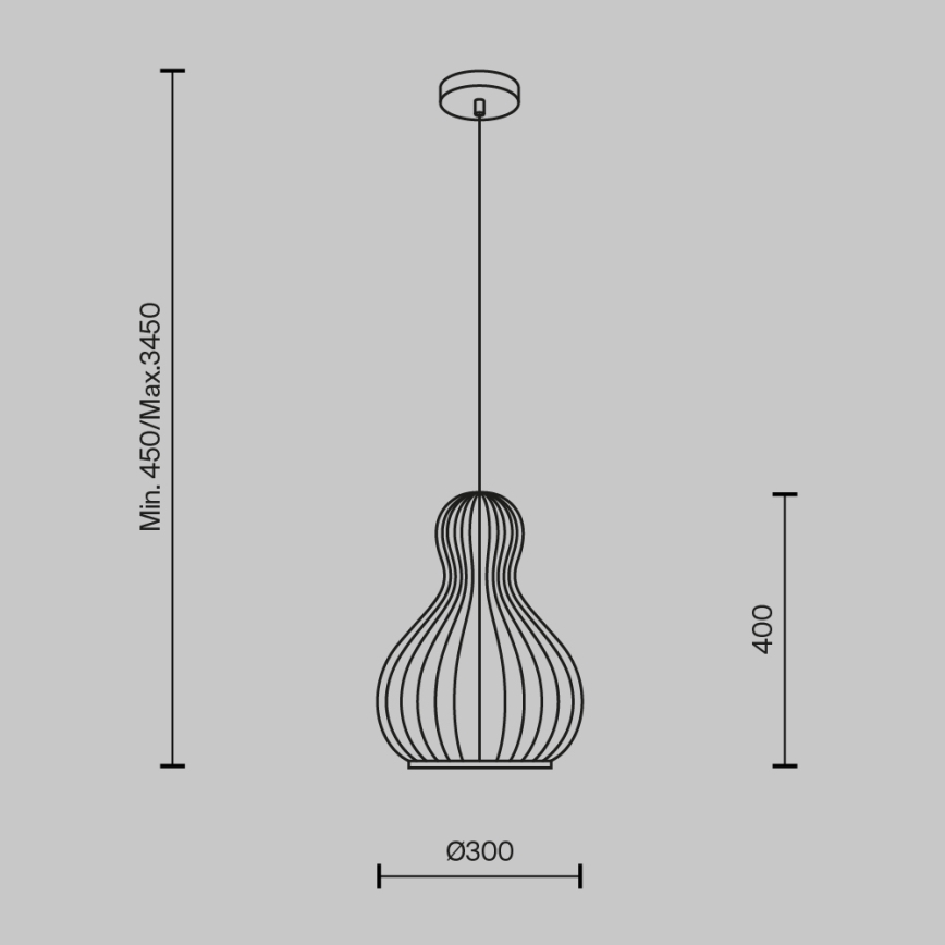 Maytoni MOD192PL-01W1 - Suspension filaire ROOTS 1xE27/40W/230V d. 30 cm beige