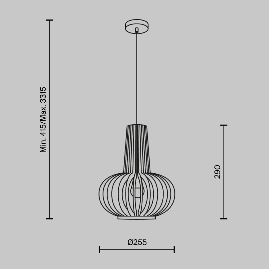 Maytoni MOD193PL-01W - Suspension filaire ROOTS 1xE27/40W/230V d. 22,5 cm beige