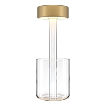 Maytoni MOD229TL-L3G3K1 - Lampe de table portable rechargeable à intensité variable LED/3W/5V 2200-4000K doré/transparent