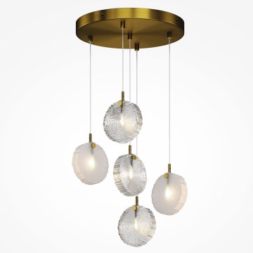Maytoni MOD254PL-05BS - Suspension filaire FROZEN 5xG4/28W/230V laiton