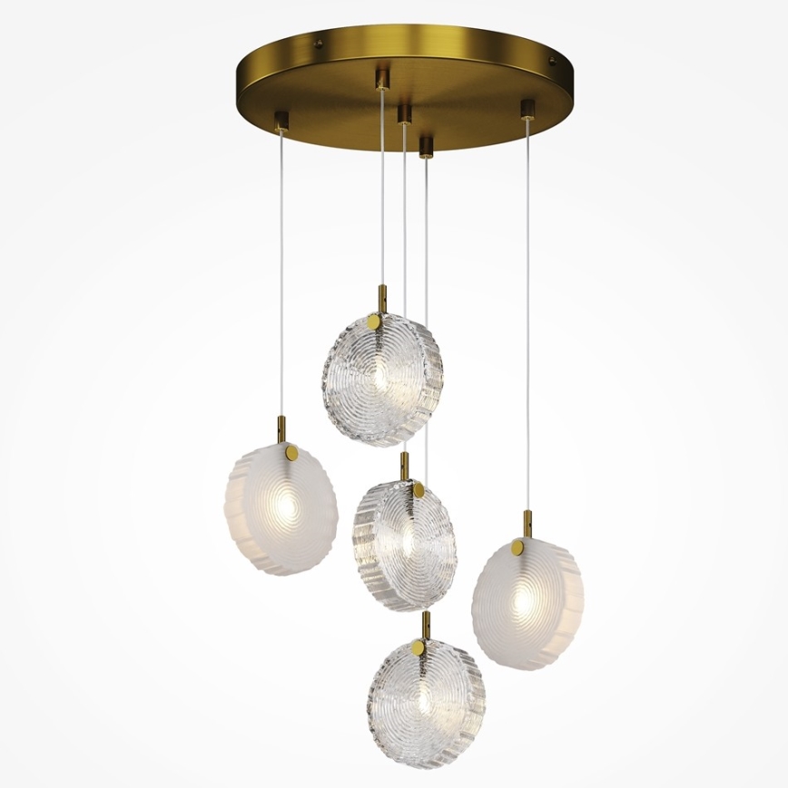 Maytoni MOD254PL-05BS - Suspension filaire FROZEN 5xG4/28W/230V laiton