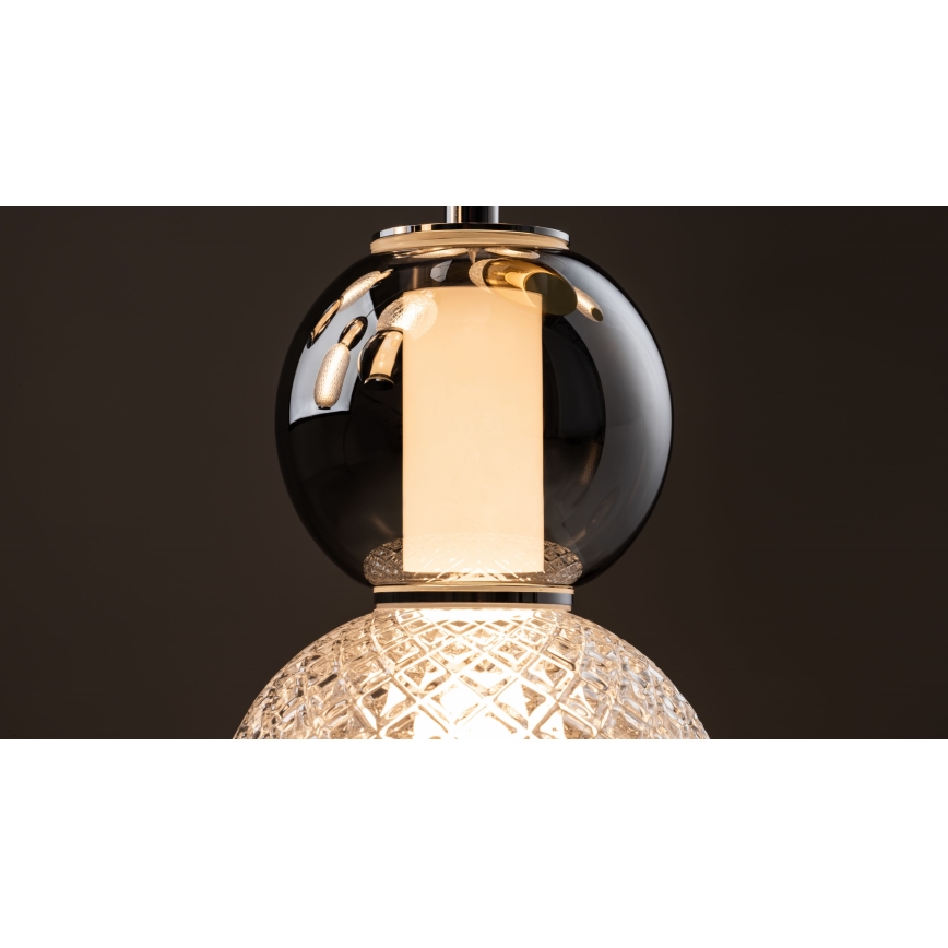 Maytoni MOD273CL-L60CH3K - Plafonnier DROP 4xLED/15W/230V d. 43 cm chrome brillant