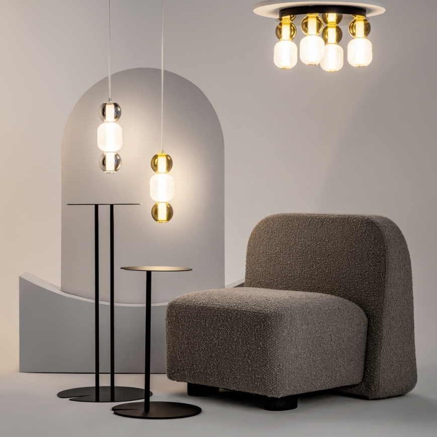 Maytoni MOD273CL-L60G3K - Plafonnier DROP 4xLED/15W/230V d. 43 cm doré
