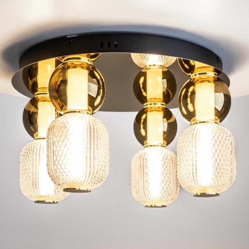 Maytoni MOD273CL-L60G3K - Plafonnier DROP 4xLED/15W/230V d. 43 cm doré