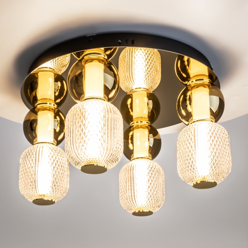 Maytoni MOD273CL-L60G3K - Plafonnier DROP 4xLED/15W/230V d. 43 cm doré