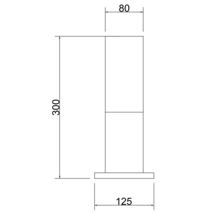 Maytoni O418FL-01GR - Lampadaire extérieur WILLIS 1xE27/60W/230V 30 cm IP54 anthracite