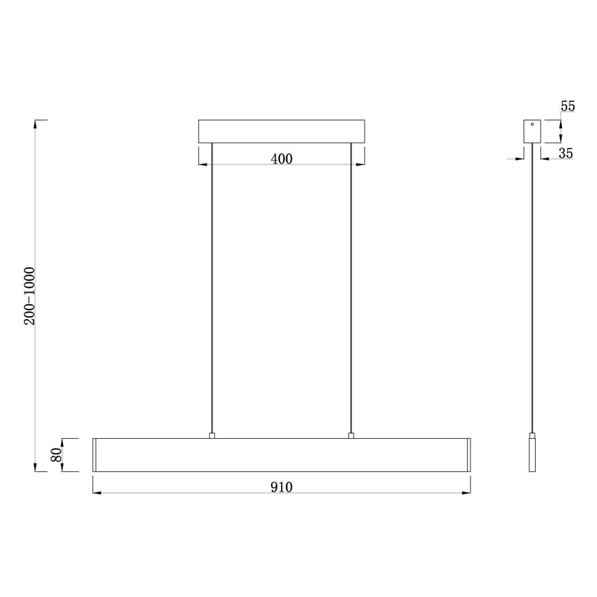 Maytoni P010PL-L23G3K - Suspension filaire STEP LED/23W/230V 3000K 91 cm doré