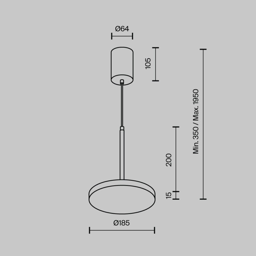 Maytoni P076PL-L12W3K-W - Suspension filaire PLATO LED/12W/230V 3000K blanc