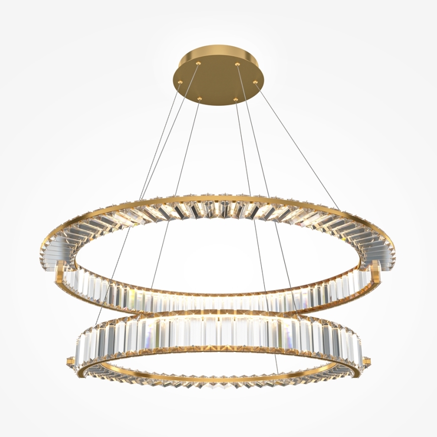 Maytoni P097PL-L90G4K - Suspension LED à câble KRONE LED/90W/230V CRI 90 Ø 102 cm dorée