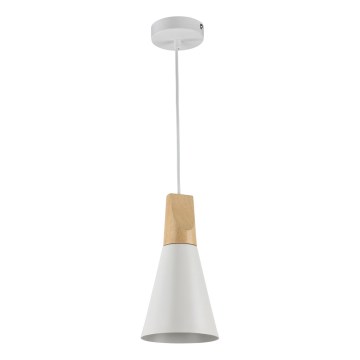 Maytoni P359-PL-140-W - Suspension filaire BICONES 1xE27/60W/230V d. 14 cm blanc/beige