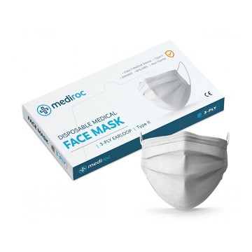 Mediroc – Masque de protection / Masque visage MEDICAL 3 couches, BFE98%
