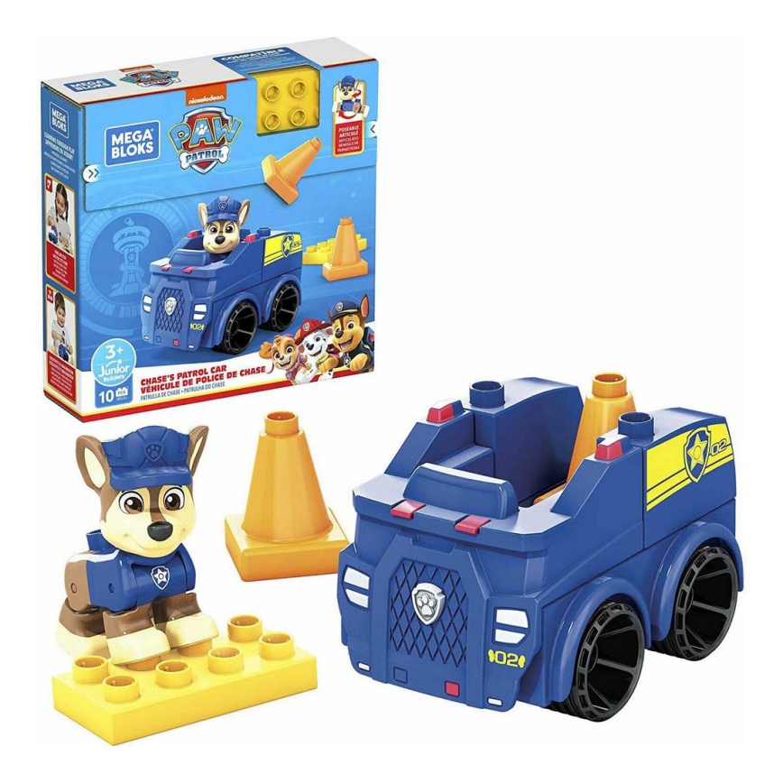 Mega Bloks - Ensemble de construction pour enfants Paw patrol Chase's car