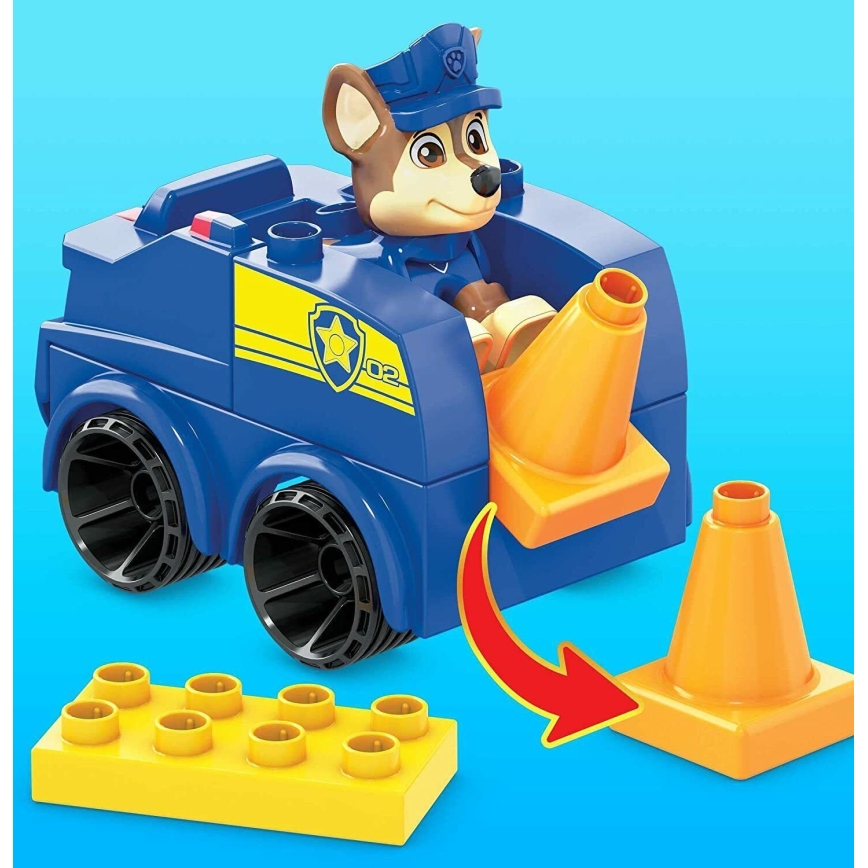 Mega Bloks - Ensemble de construction pour enfants Paw patrol Chase's car