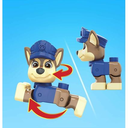 Mega Bloks - Ensemble de construction pour enfants Paw patrol Chase's car