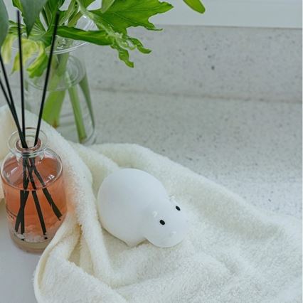MegaLight - Lampe de bain tactile rechargeable pour enfants RGB SWIMMY HIPPO LED/5V IP67