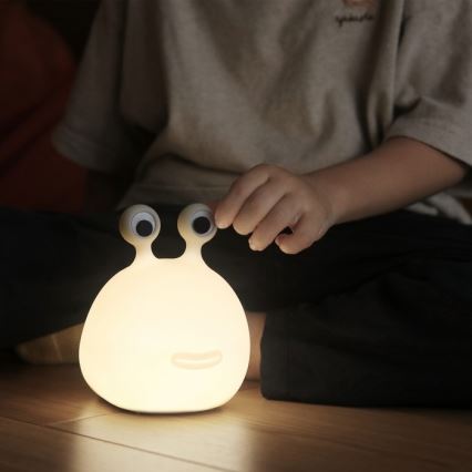 MegaLight - Lampe tactile RGB à intensité variable et rechargeable pour enfants MOMO MOON LED/5V