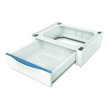 Meliconi 656112 - Entretoise pour lave-linge et sèche-linge avec tiroir de rangement coulissant 28 l blanche