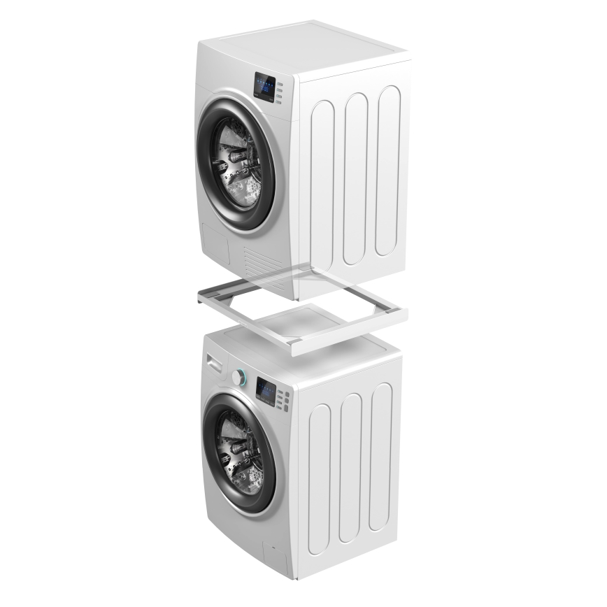 Meliconi 656115 - Kit d'empilage pour lave-linge et sèche-linge, 70 cm, blanc
