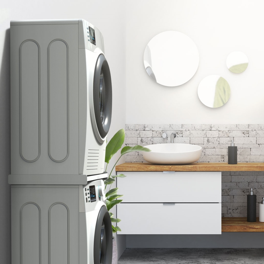 Meliconi 656116 - Kit de superposition pour lave-linge et sèche-linge 46 cm blanc