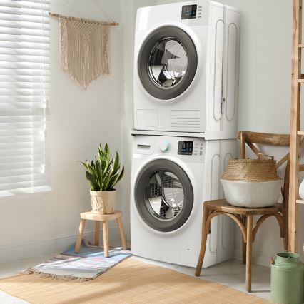 Meliconi 656116 - Kit de superposition pour lave-linge et sèche-linge 46 cm blanc