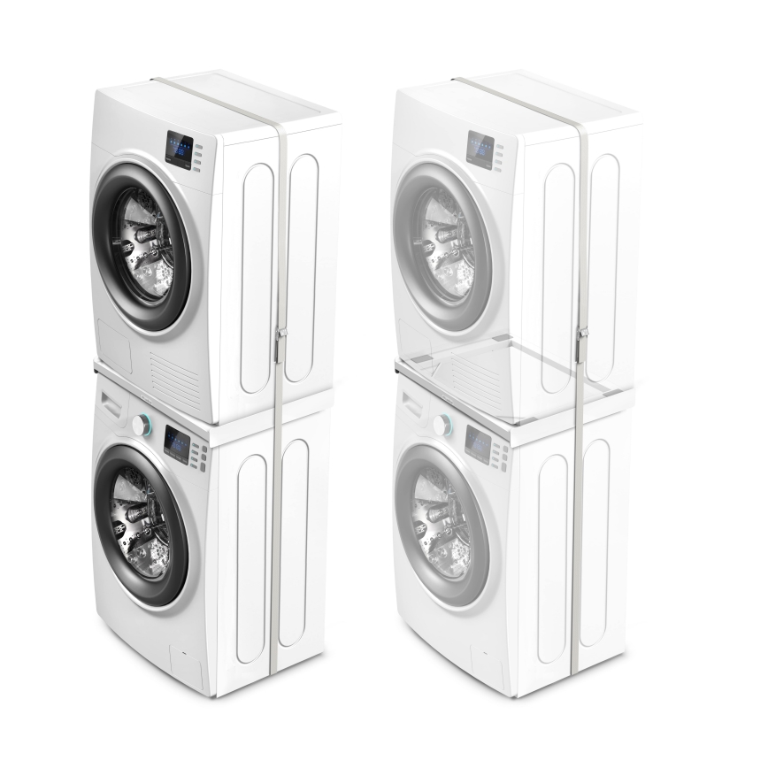 Meliconi 656116 - Kit de superposition pour lave-linge et sèche-linge 46 cm blanc