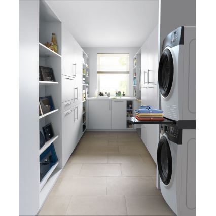 Meliconi 656136 - Socle pour lave-linge et sèche-linge avec tiroir coulissant 60 cm, noir