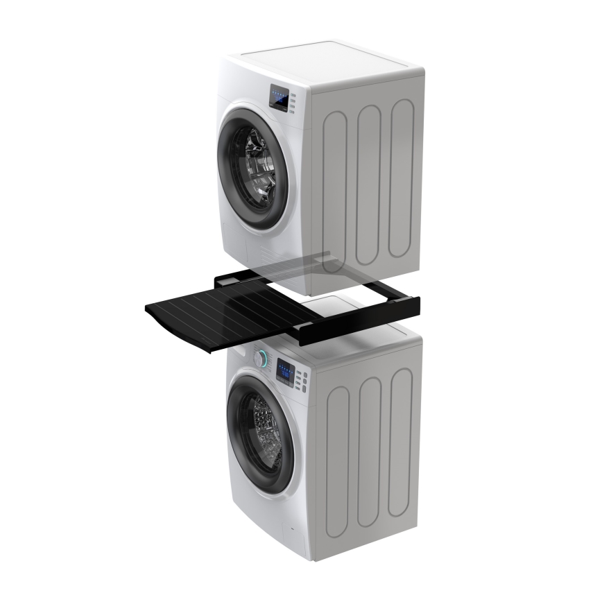 Meliconi 656136 - Socle pour lave-linge et sèche-linge avec tiroir coulissant 60 cm, noir