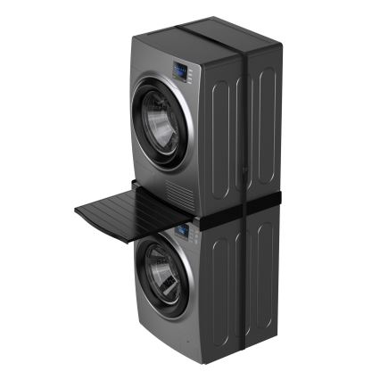 Meliconi 656136 - Socle pour lave-linge et sèche-linge avec tiroir coulissant 60 cm, noir