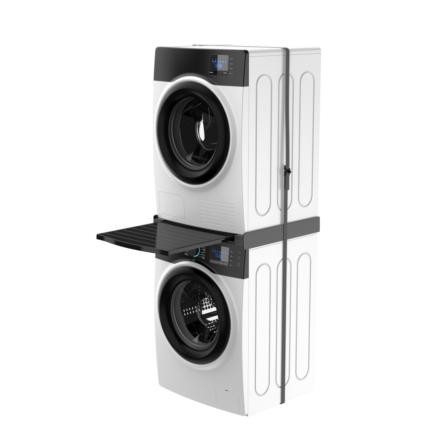 Meliconi 656136 - Socle pour lave-linge et sèche-linge avec tiroir coulissant 60 cm, noir