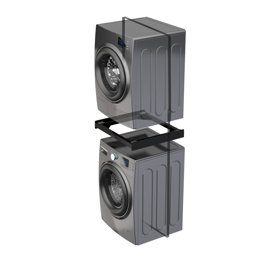 Meliconi 656138 - Entretoise 70 cm pour lave-linge et sèche-linge, noire