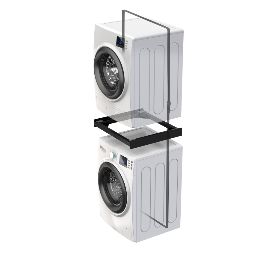 Meliconi 656138 - Entretoise 70 cm pour lave-linge et sèche-linge, noire