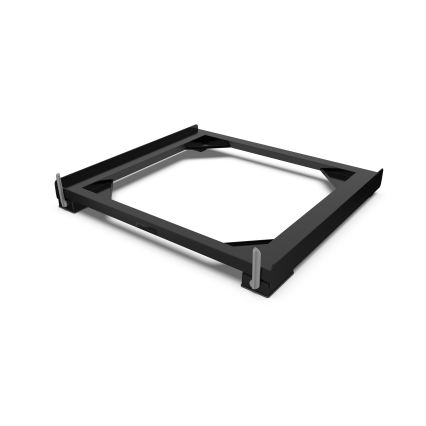 Meliconi 656168 - Tapis antivibrations pour lave-linge avec roulettes escamotables 47 cm noir