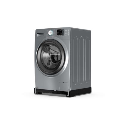 Meliconi 656168 - Tapis antivibrations pour lave-linge avec roulettes escamotables 47 cm noir