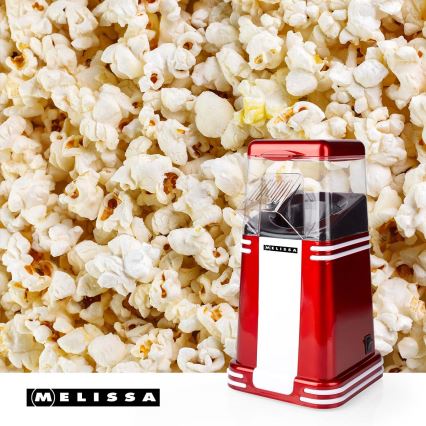 Melissa - Machine à pop-corn rétro à air chaud 1200W/230V rouge